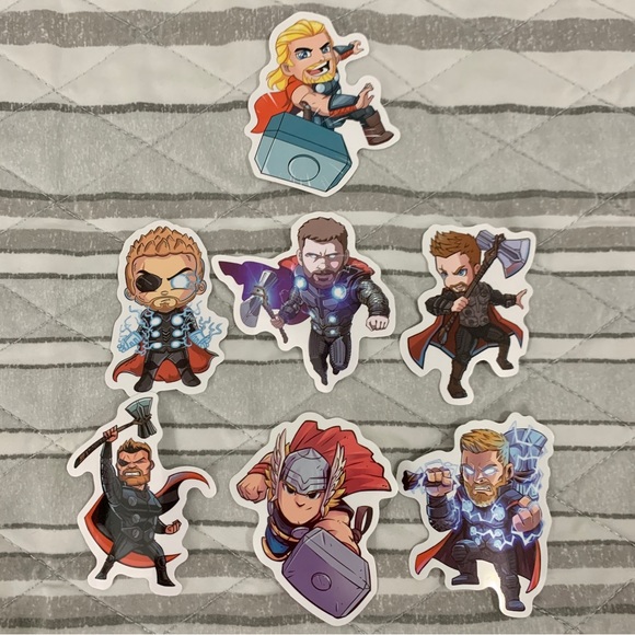 Thor Stickers Lot of 7 - Picture 1 of 3